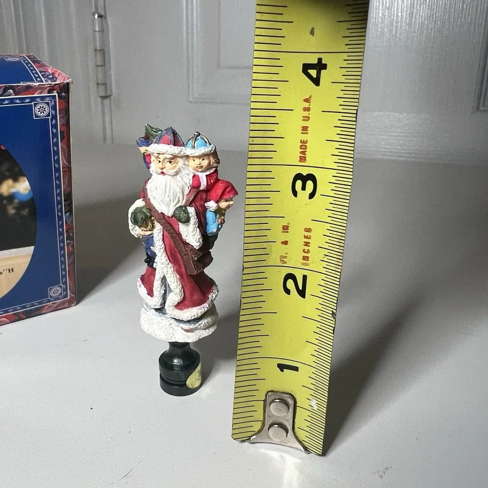 Vintage Giftco Polystone Christmas Santa Ornament‎ Lamp Finial